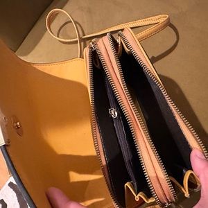 Yellow crossbody shoulder bag with lots of space and just like new